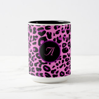 Taza Bicolor Pink Leopard Mug