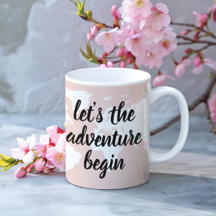 Taza Bicolor Pink positivo vamos al mapa mundial de aventuras