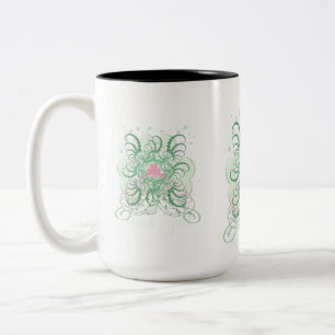 Taza Bicolor Pink SHamrock irlandés