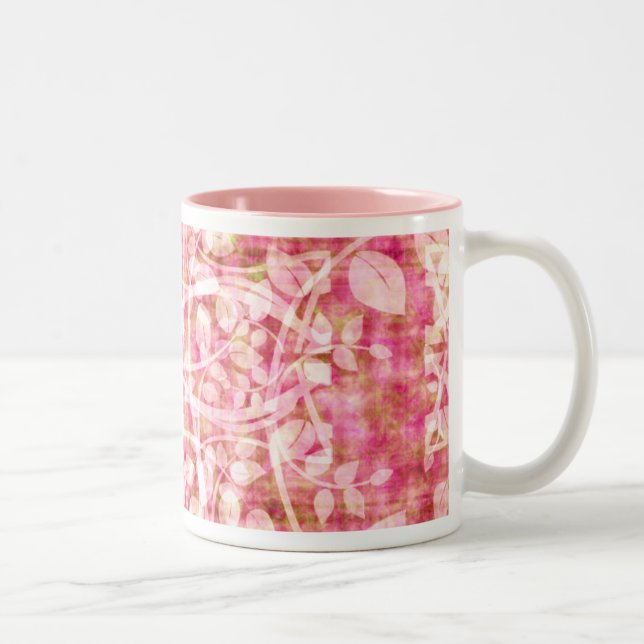 Taza Bicolor PinkLeaves Mug (Derecha)