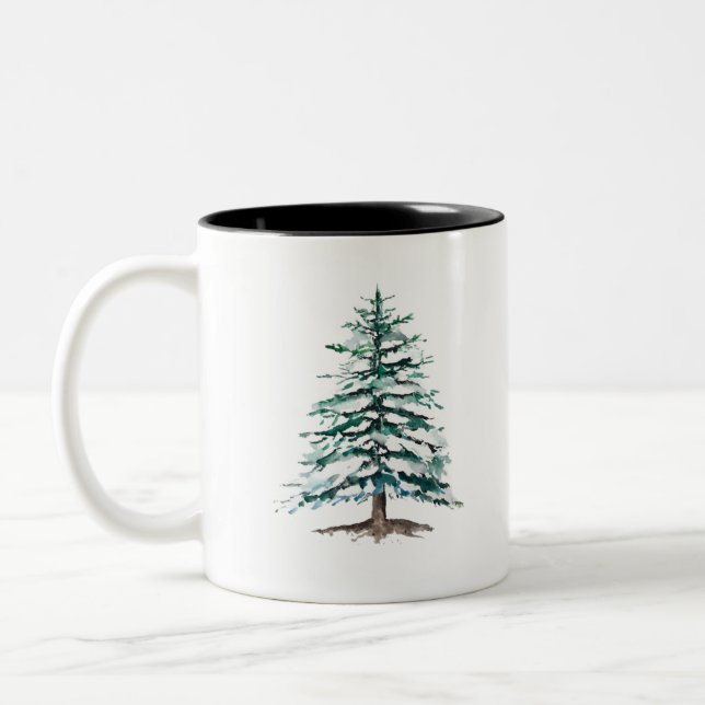Taza Bicolor pinos nevados (Izquierda)