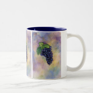 Taza Bicolor Pinot Noir Wine Grapes Mug