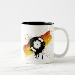 Taza Bicolor Pintada del vinilo
