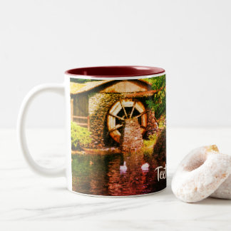 Taza Bicolor Pintado personalizado de estanques de remolino de