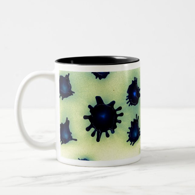 Taza Bicolor Pintar bandeja en azul (Izquierda)