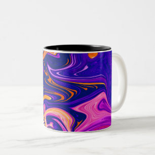 Taza Bicolor Pintura colorida   Mejor arte fino, abstracto mode