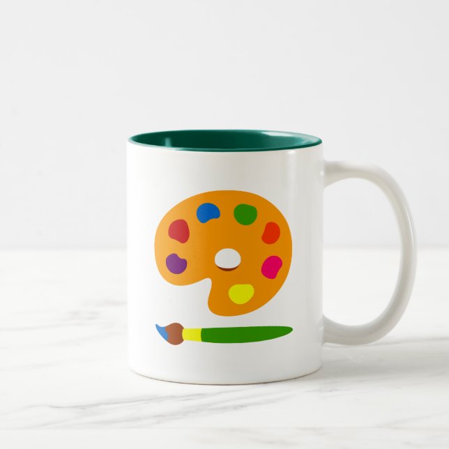 Taza Bicolor Pintura de arte de paleta (Derecha)