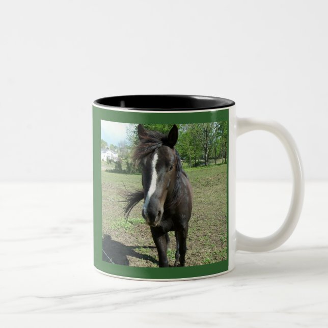 Taza Bicolor Pintura de caballo (Derecha)