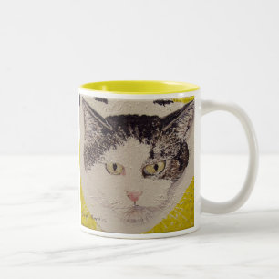 Taza Bicolor Pintura de la cara de puntos