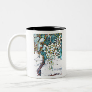 Taza Bicolor Pintura de la vid de uva