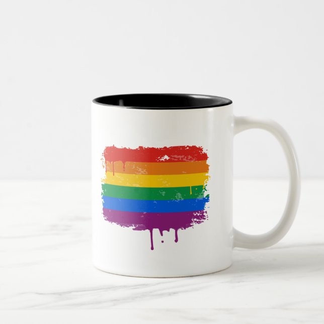 Taza Bicolor Pintura del arco iris (Derecha)