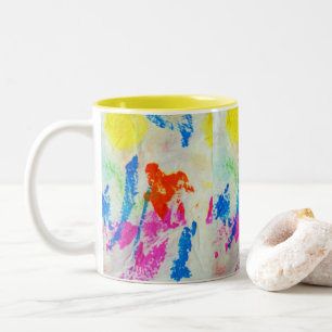 Taza Bicolor Pintura desordenada