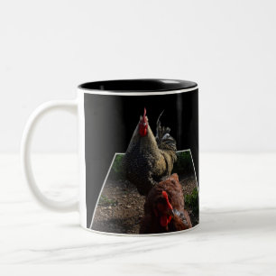 Taza Bicolor Pintura Específica De Rooster,