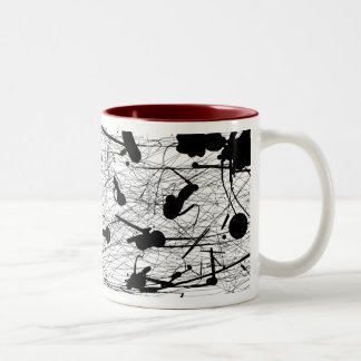 Taza Bicolor Pintura negra original de la salpicadura