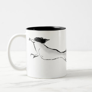 Taza Bicolor Pintura original 4 Caballo Año Nuevo Chino 2026 TM