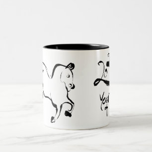 Taza Bicolor Pintura original 5 Caballo Año Nuevo Chino 2026 TM