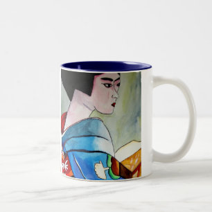 Taza Bicolor Pintura original de color Geisha