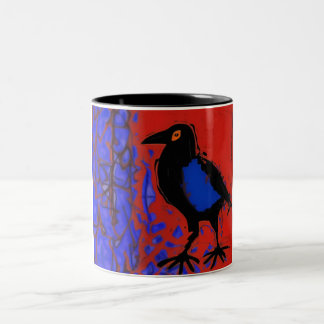 Taza Bicolor Pintura raven negra