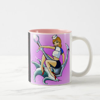 Taza Bicolor pinup en anker