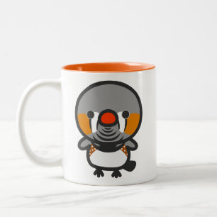 Taza Bicolor pinzón cebra de Sunda macho