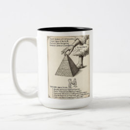 Taza Bicolor Pirámide Celeste Esotérica Antigua