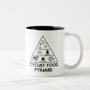 Taza Bicolor Pirámide de alimentos para ciclistas