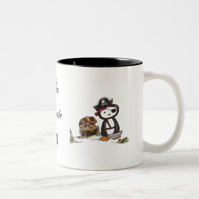Taza Bicolor Pirata de la pluma (Derecha)