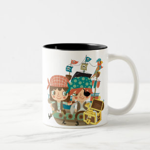 Taza Bicolor Piratas con el tesoro