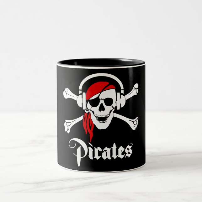 Taza Bicolor Piratas musicales (Centro)