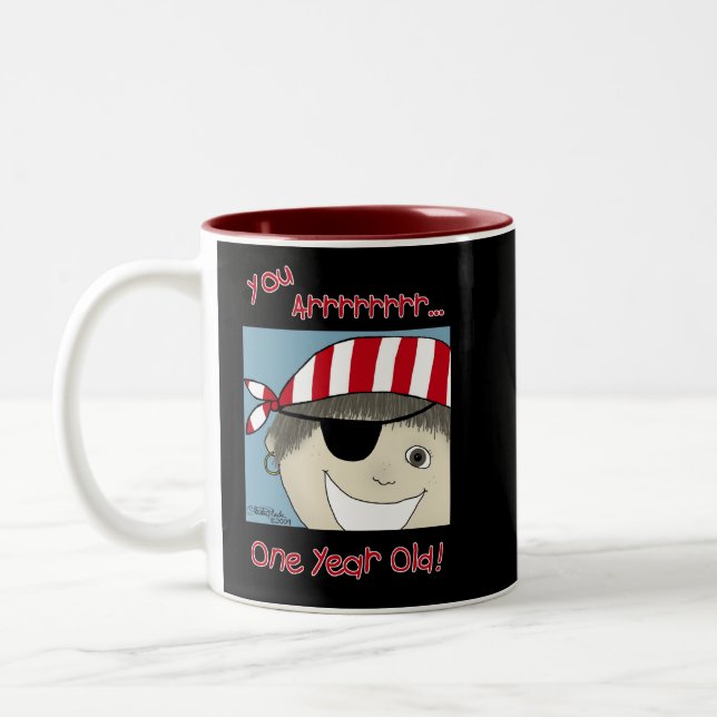 Taza Bicolor Pirate Boy de un año (Izquierda)