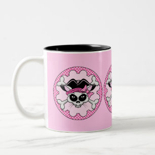 Taza Bicolor Pirate Princess Kitty Skull