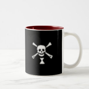 Taza Bicolor Pirate Skull Mug