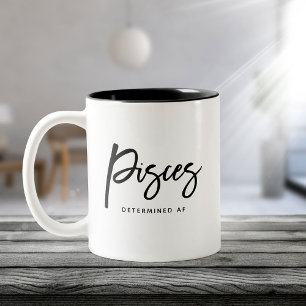 Taza Bicolor Pisces Diversión Húnoscopio Moderno Astrología Zod