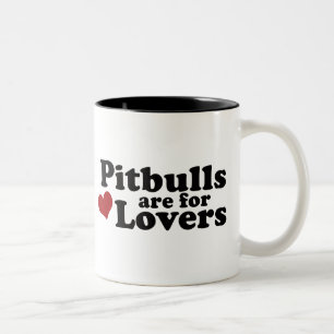 Taza Bicolor Pitbulls está para los amantes