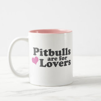 Taza Bicolor Pitbulls está para los amantes