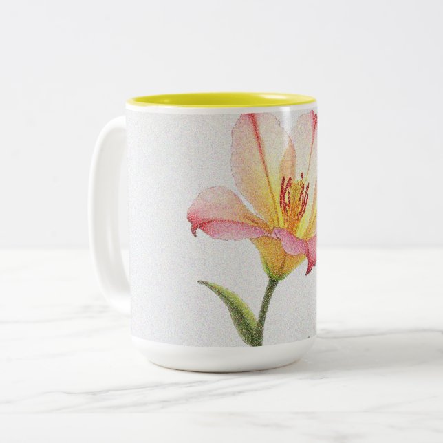 Taza Bicolor Pixel Bloom Trio (Anverso izquierdo)
