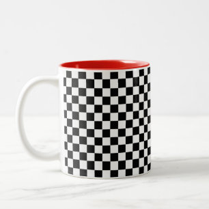 Taza Bicolor Pizarra Clásica En Blanco Y Negro