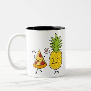 Taza Bicolor pizza de piña