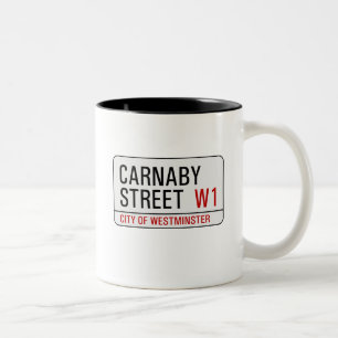 Taza Bicolor Placa de calle de Carnaby