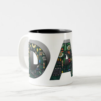 Taza Bicolor Placa de circuito de computadora Papá