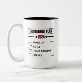 Taza Bicolor Plan de Jubilación Personalizado 2024 Mug