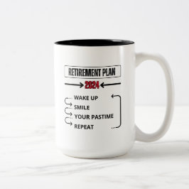 Taza Bicolor Plan de Jubilación Personalizado 2024 Mug