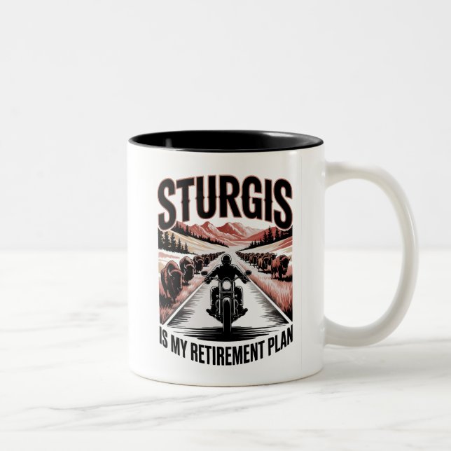 Taza Bicolor Plan de retiro de motocicletas de Sturgis (Derecha)