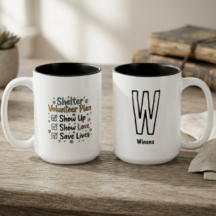 Taza Bicolor Plan de Voluntariado de Lista de Verificación de C
