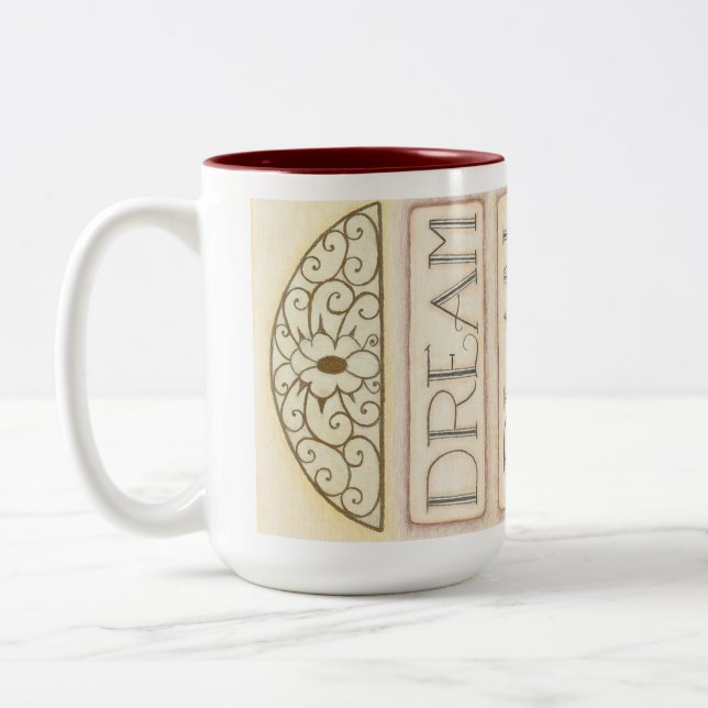 Taza Bicolor Plan Dream Build Repeat Coffee Mug (Izquierda)