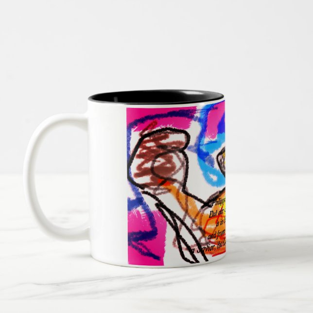 Taza Bicolor plan jesus (Izquierda)