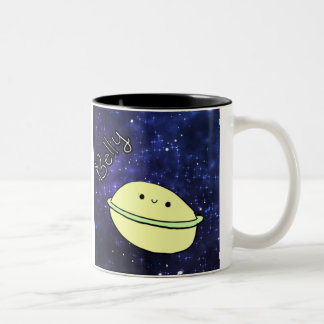 Taza Bicolor Planeta Belly Mug Kawaii Planeta Dibujo
