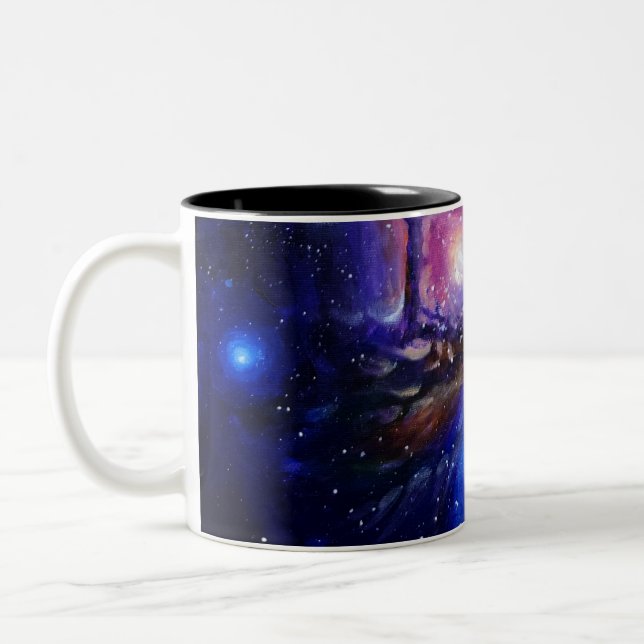 Taza Bicolor Planeta galaxia y nebulosa (Izquierda)