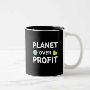 Taza Bicolor Planeta sobre beneficio - Sostenibilidad