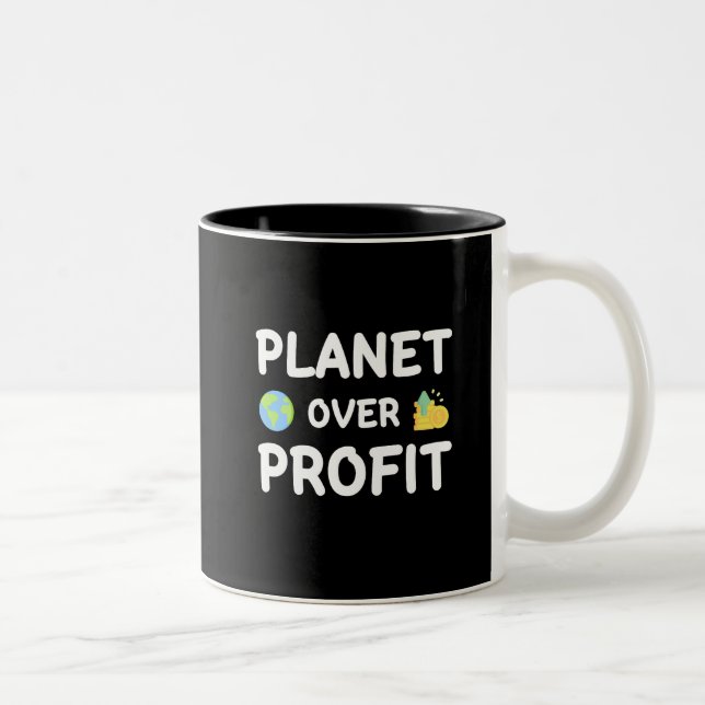Taza Bicolor Planeta sobre beneficio - Sostenibilidad (Derecha)